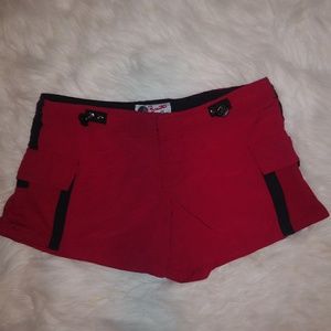 Brents S Beach Surf Board Shorts Authentic in Red Black